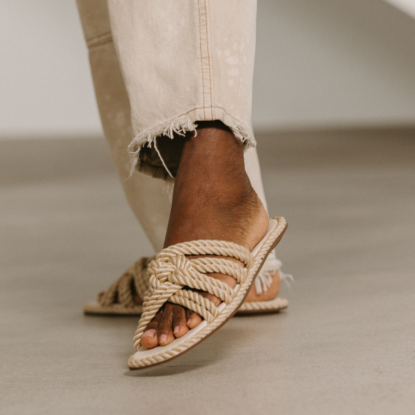 Beachy Natural Rope Woven Sandals