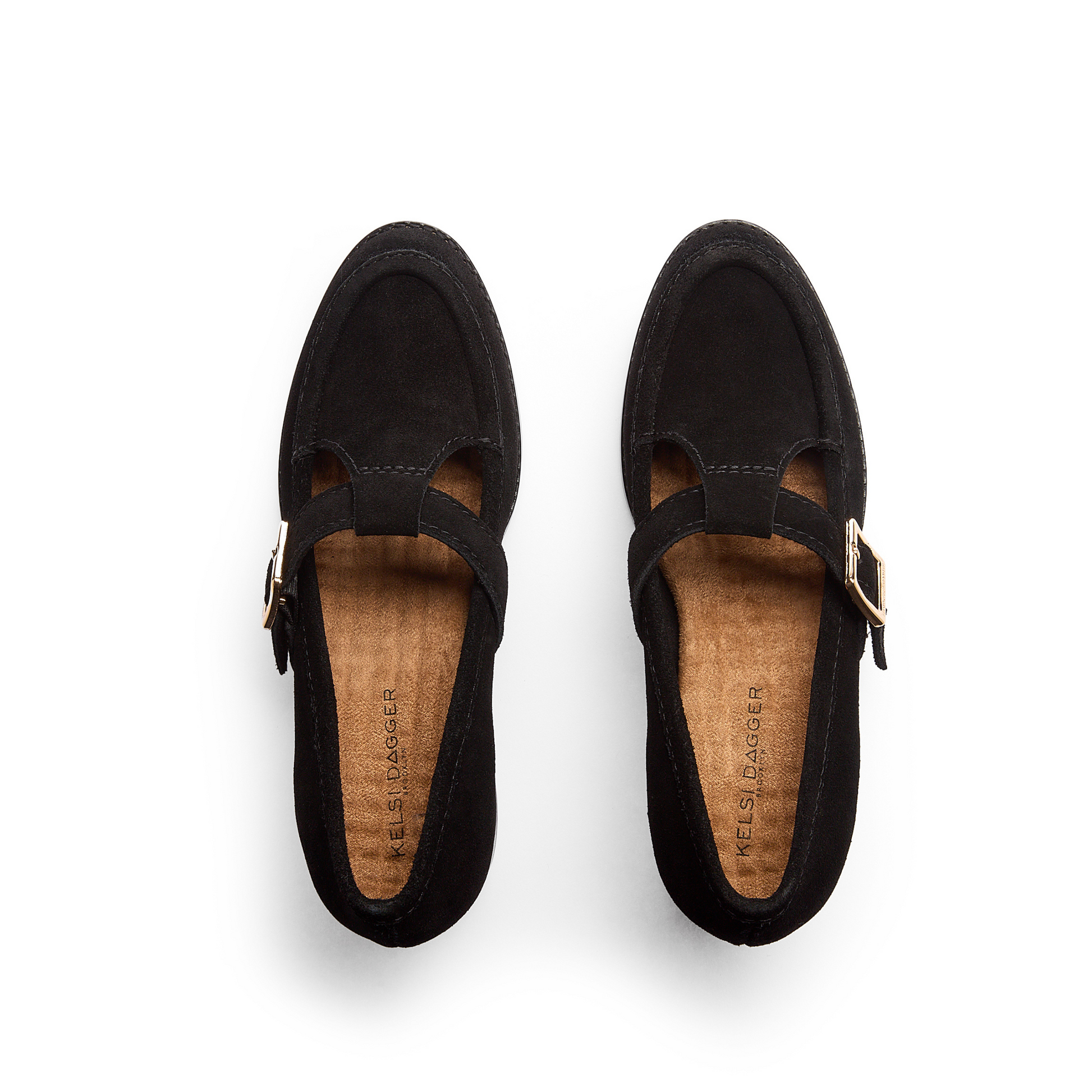 Kelsi Dagger Women's Caleb Black Suede Block Heel Loafers