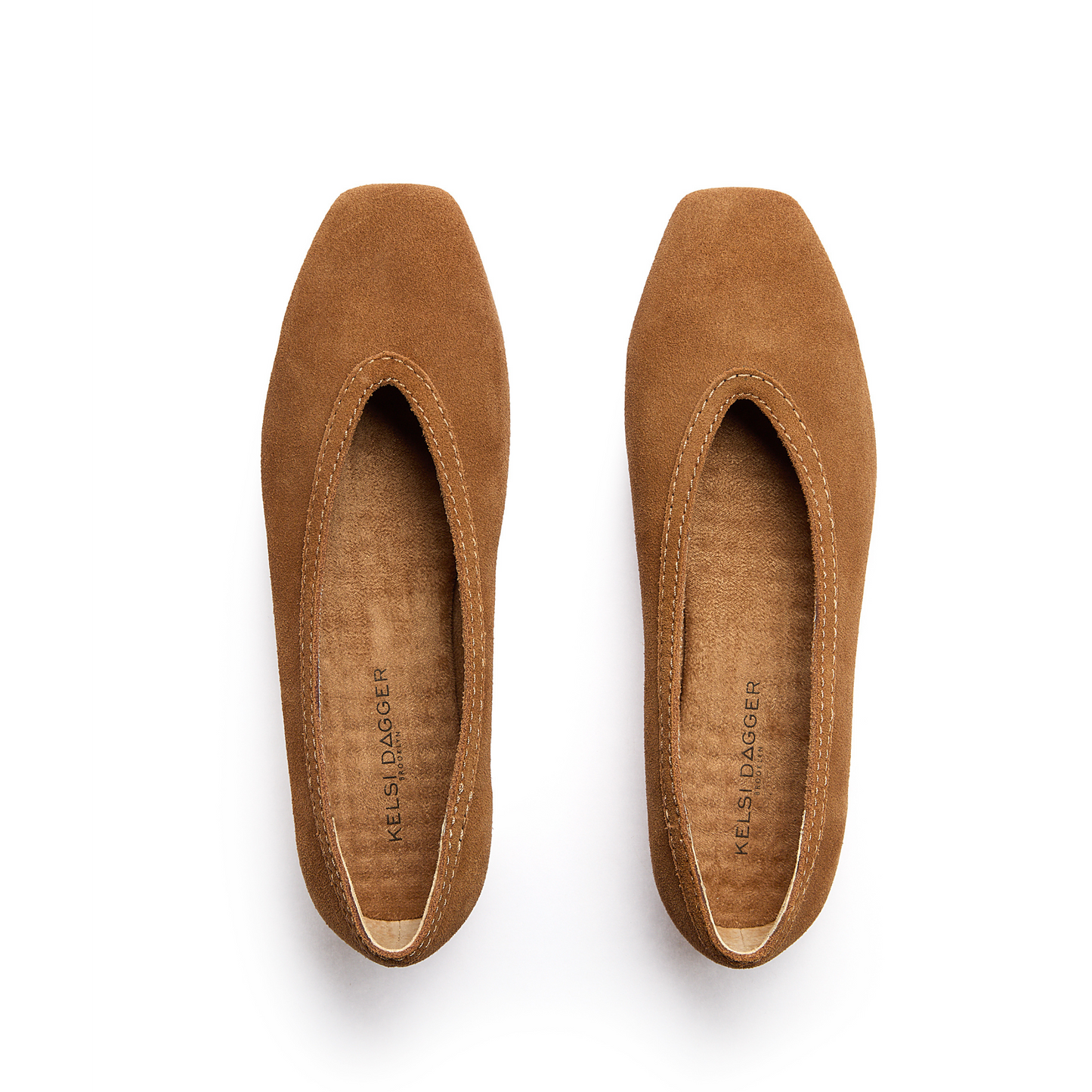 Kelsi Dagger Women's Freya Honey Cow Suede Ballet Flats