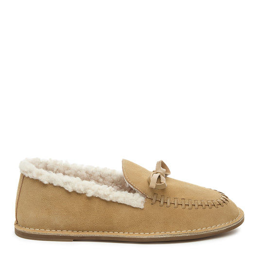 Huggy Bison Faux Shearling Loafer – Women’s Cozy Suede Slip-On