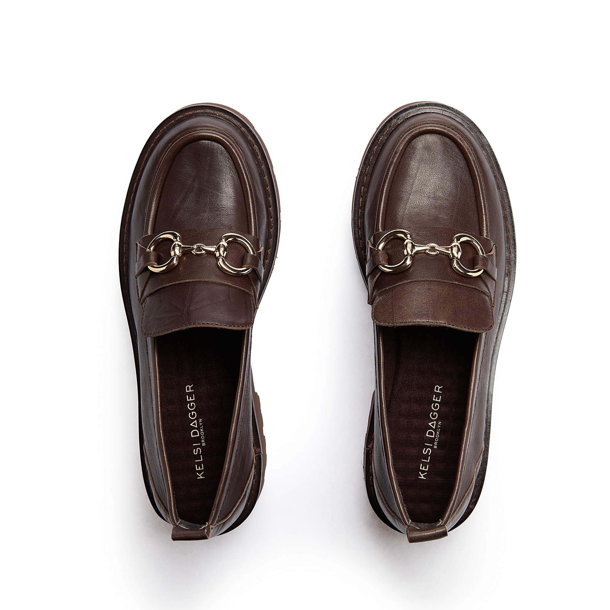 Kelsi Dagger Women's Jemmie Cacao Leather Lug Sole Loafer