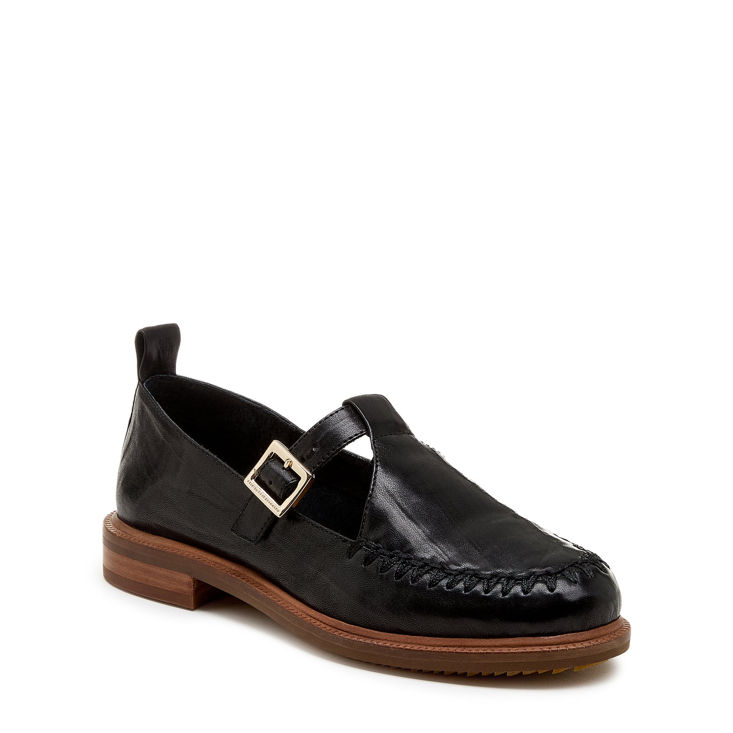 Kelsi Dagger Women's Lou Black T-Strap Mary Jane Loafers
