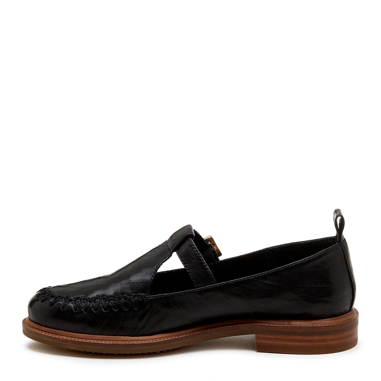 Kelsi Dagger Women's Lou Black T-Strap Mary Jane Loafers