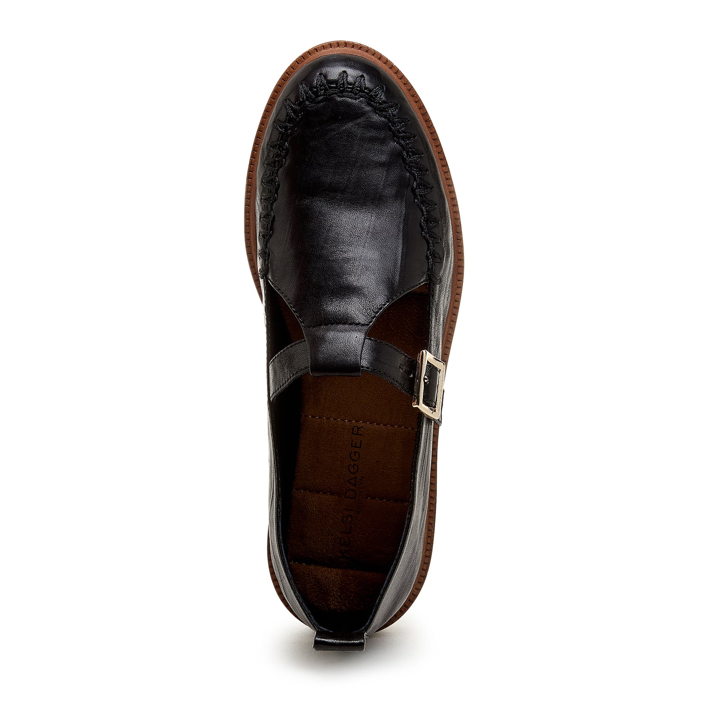 Kelsi Dagger Women's Lou Black T-Strap Mary Jane Loafers