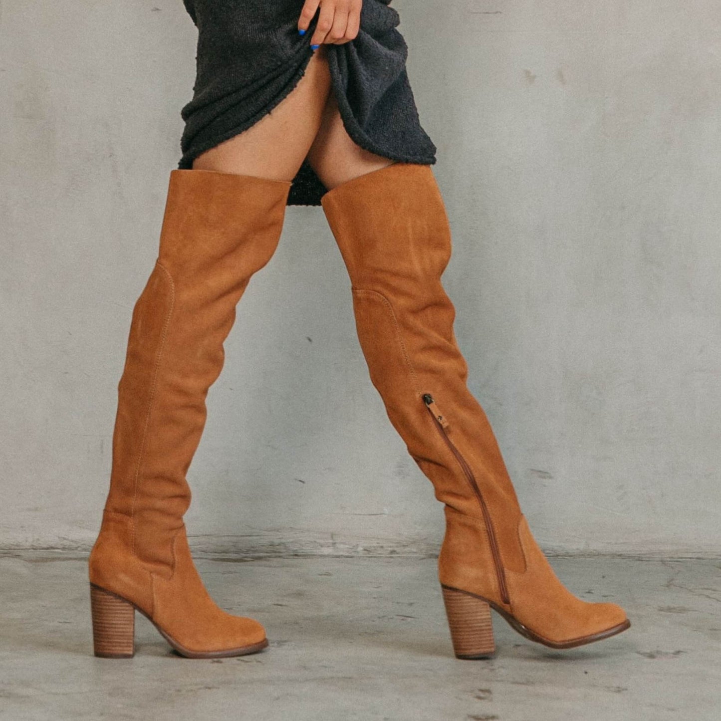 Logan Chestnut Over The Knee Boot