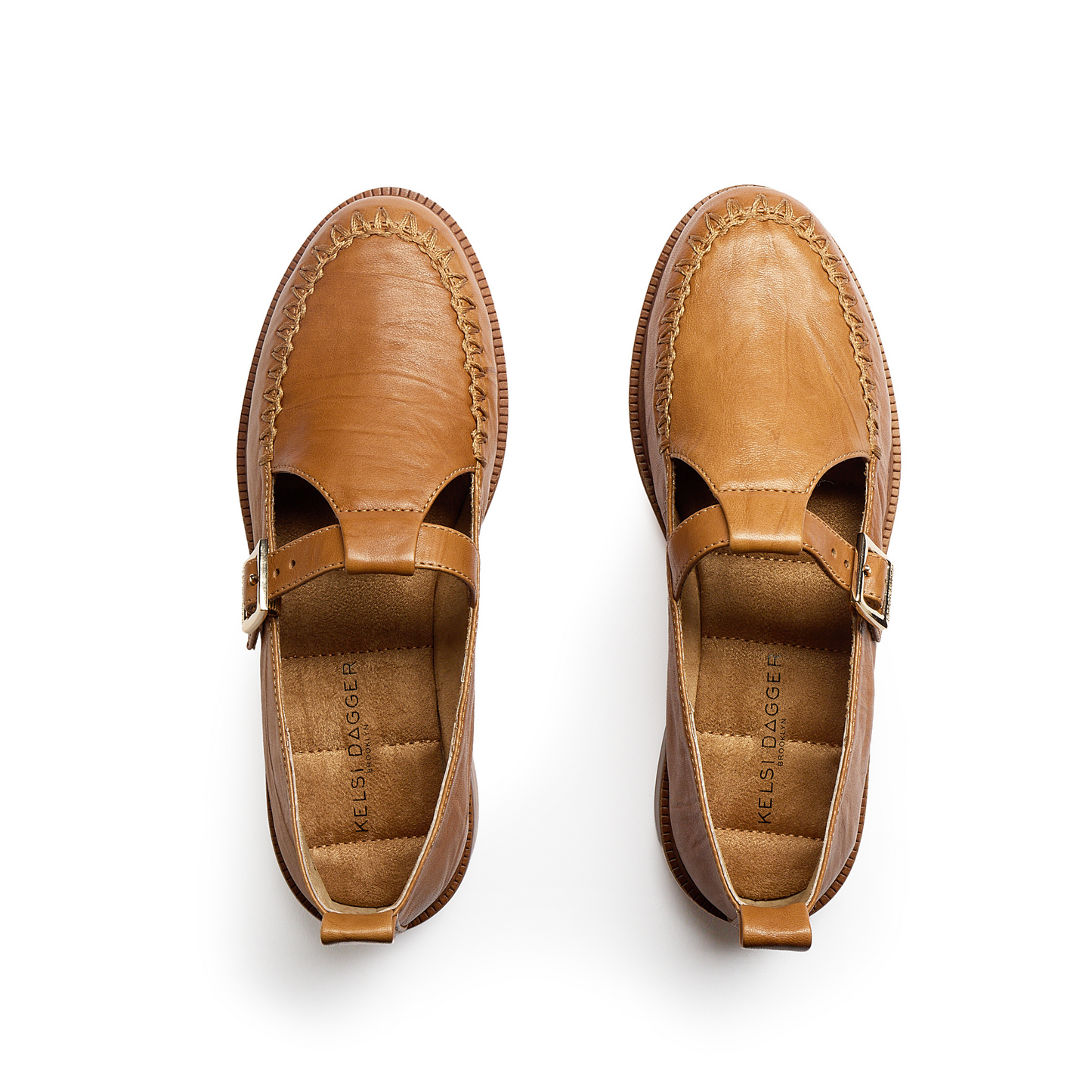 Kelsi Dagger Women's Lou Honey T-Strap Mary Jane Loafers