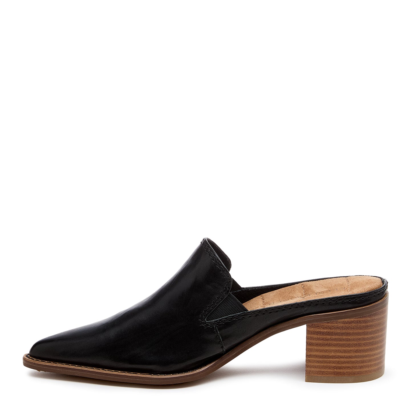 Mason Black Pointed Toe Mules