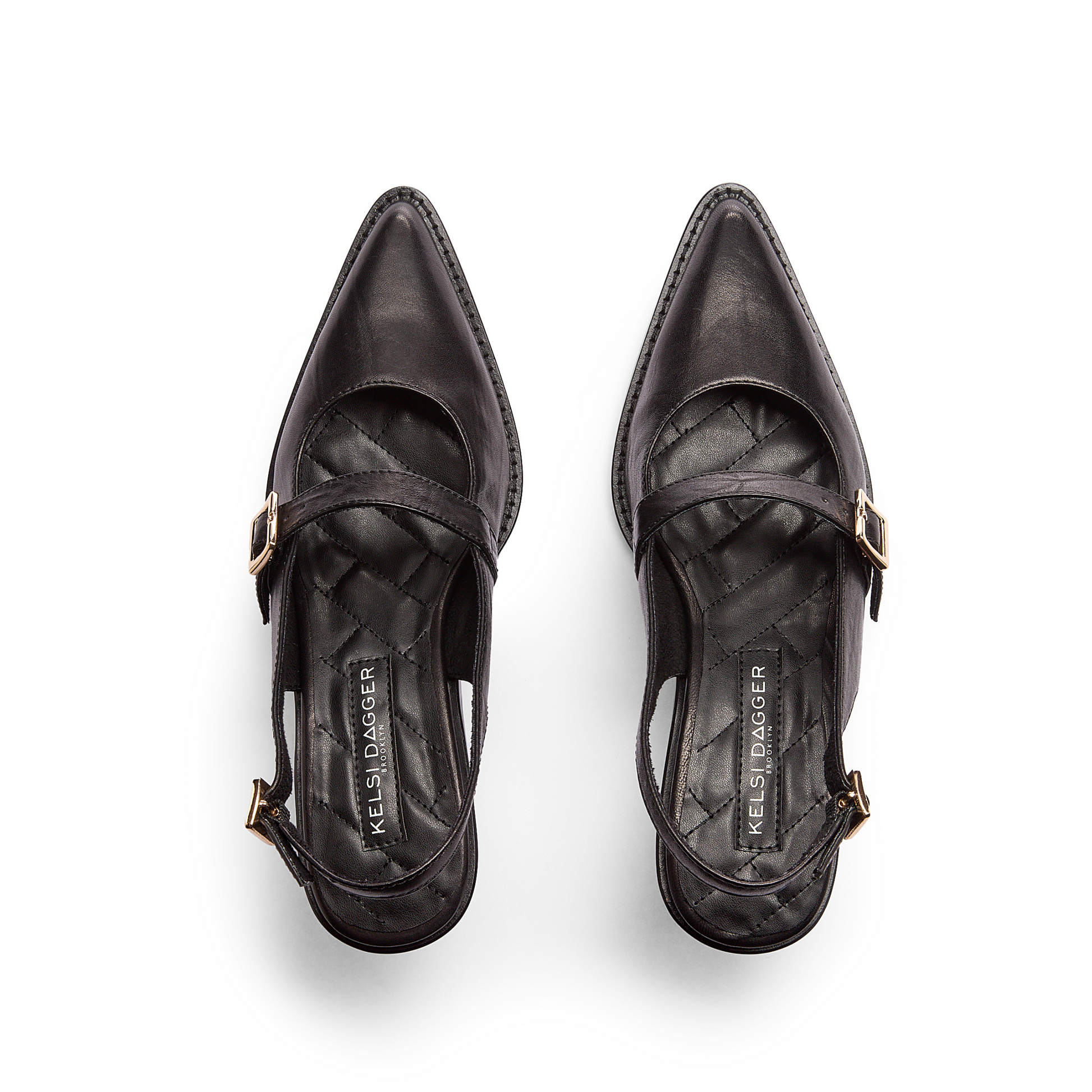 Kelsi Dagger Women's Maeve Black Mary Jane Leather Pumps