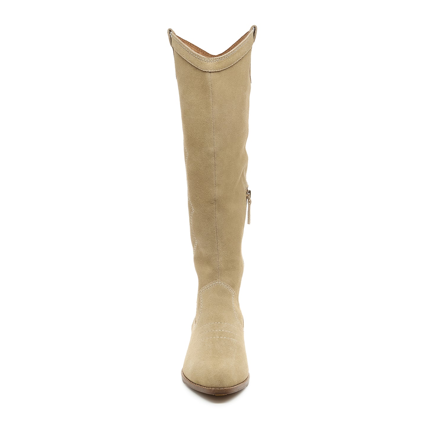 Kelsi Dagger Women's Benson Oatmeal Suede Tall Boot - Western Stitch Knee High Boot
