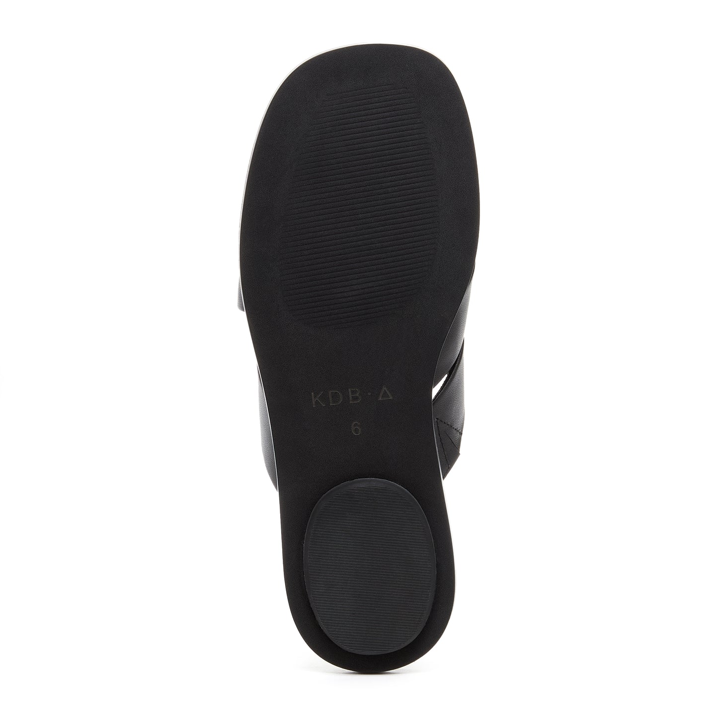 Bravo Women's Black Leather Slide Sandal