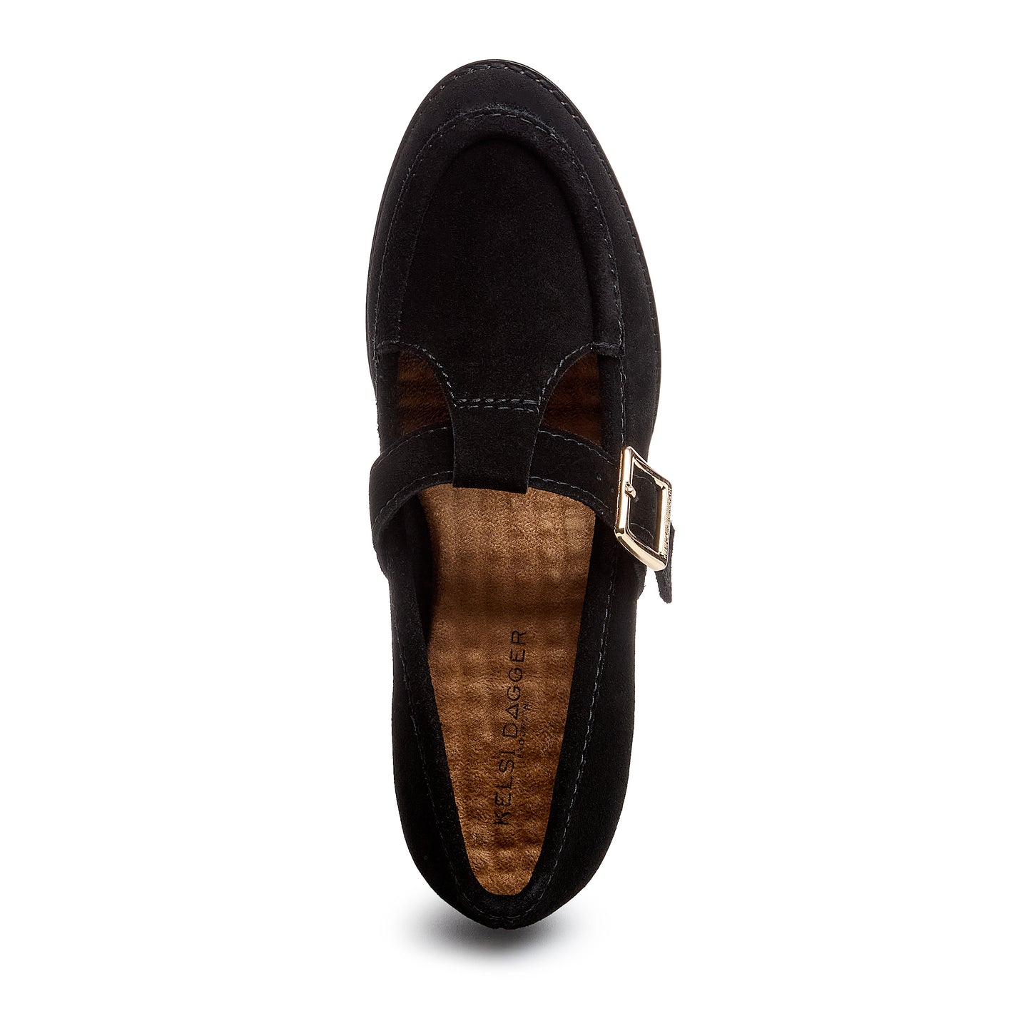 Kelsi Dagger Women's Caleb Black Suede Block Heel Loafers