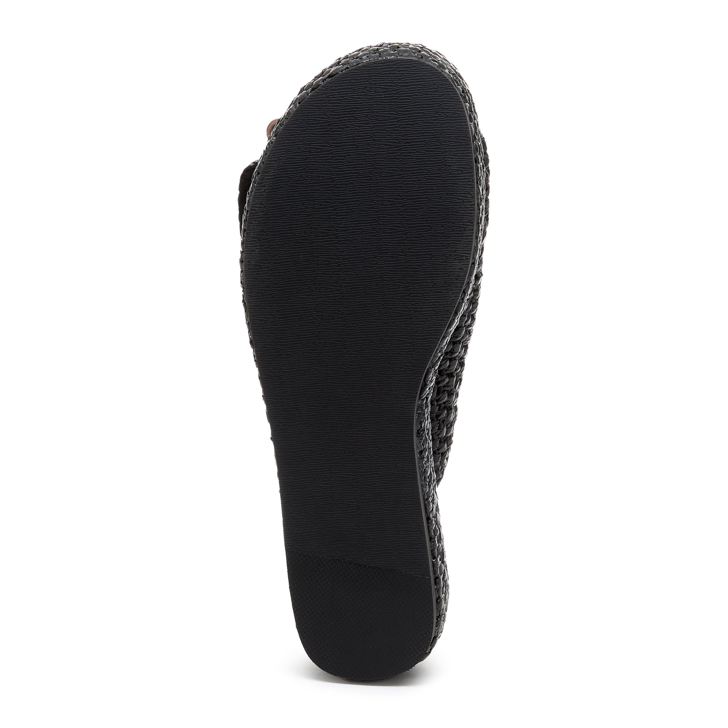Dover Black Raffia Women's Platform Sandals