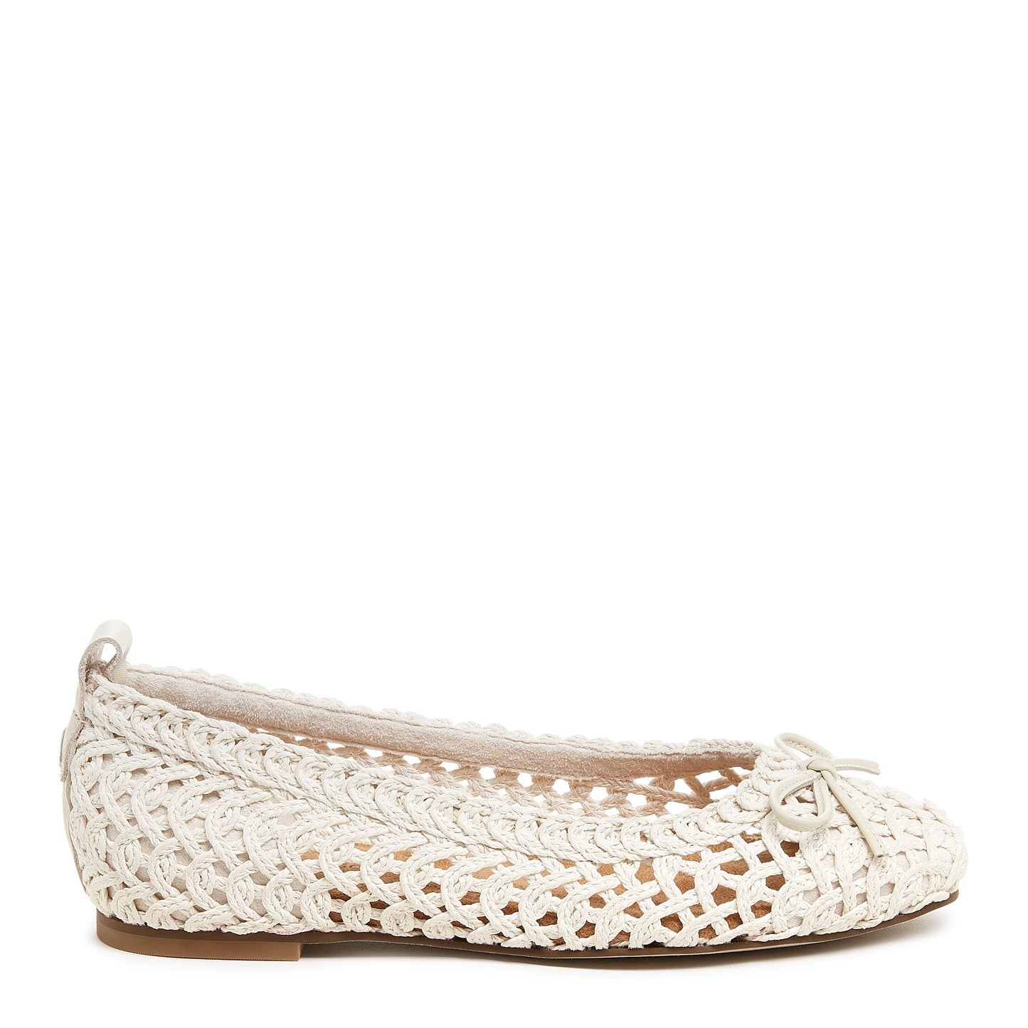 Kelsi Dagger BK®  Womens Frankie Ivory Crochet Ballet Flats