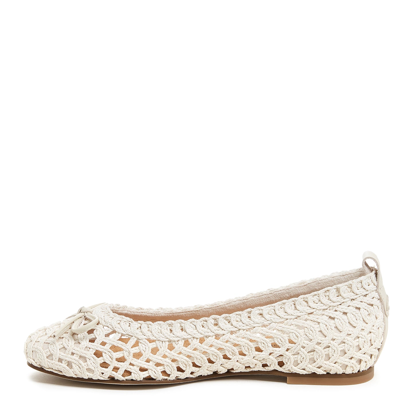 Kelsi Dagger BK®  Womens Frankie Ivory Crochet Ballet Flats