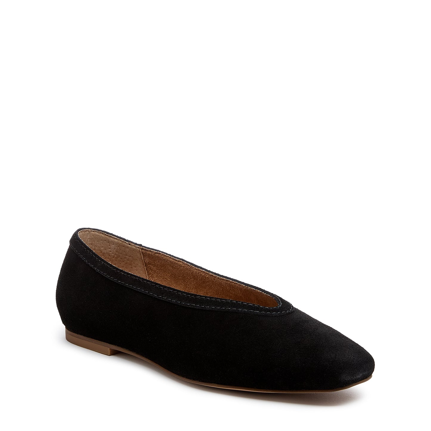 Kelsi Dagger Women's Freya Black Cow Suede Ballet Flats