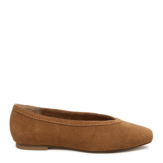 Kelsi Dagger Women's Freya Honey Cow Suede Ballet Flats
