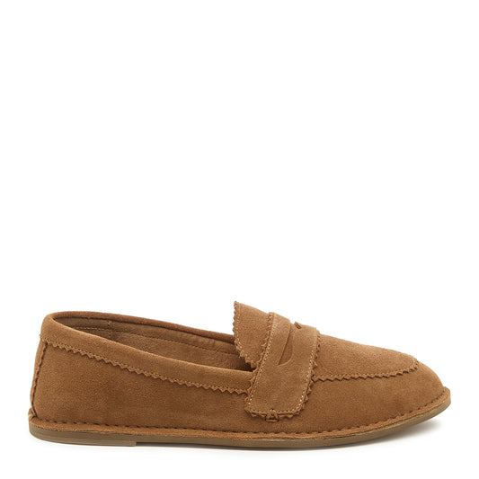 Harley Honey Brown Cow Suede Women's Loafer - Kelsi Dagger Brooklyn