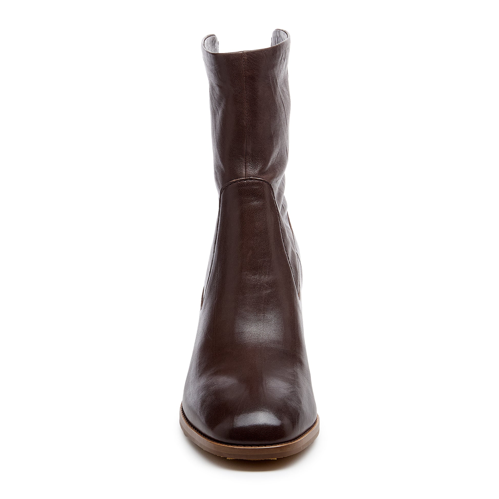 Island Cacao Leather Booties – Women’s Block Heel Ankle Boot