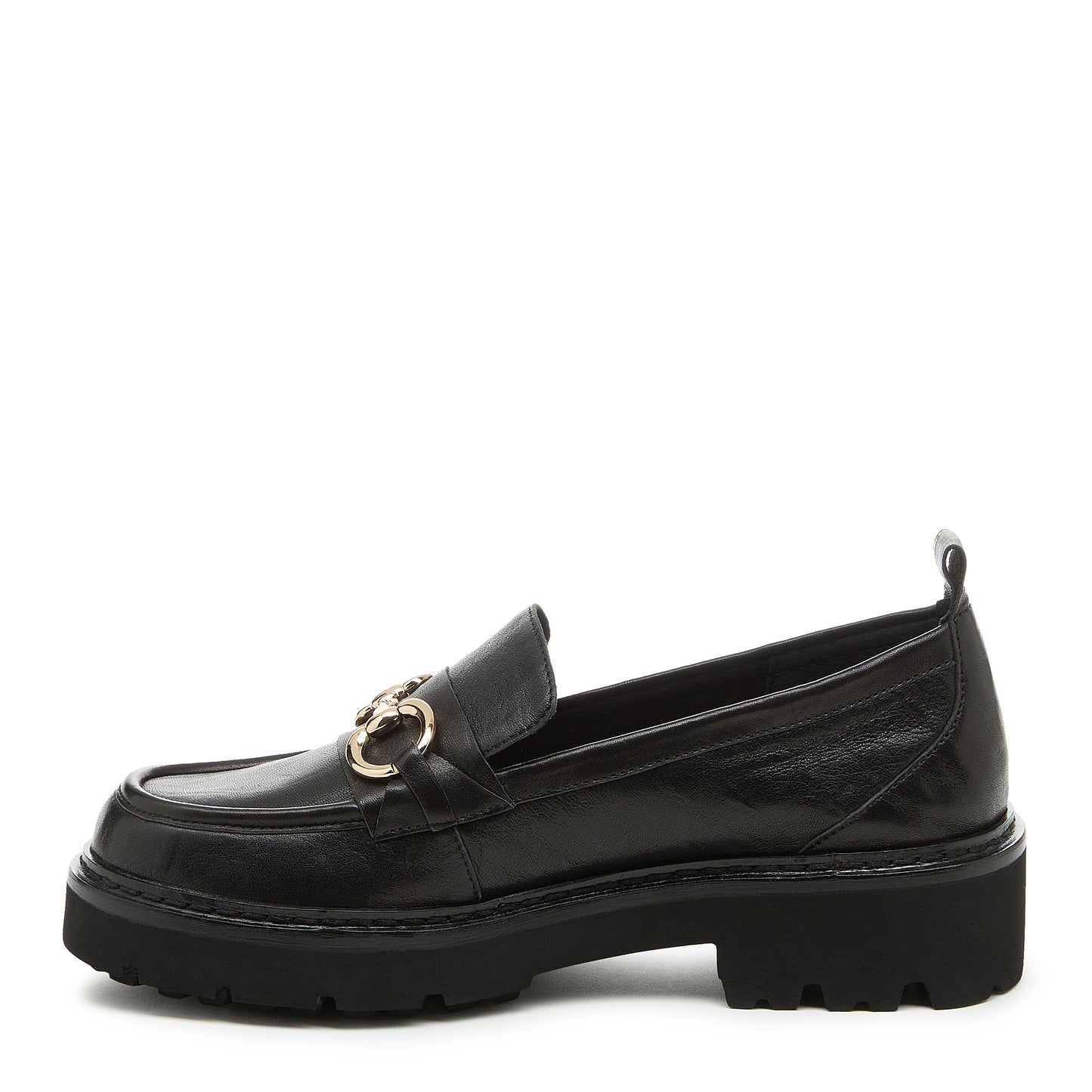 Kelsi Dagger Women's Jemmie Black Leather Lug Sole Loafer