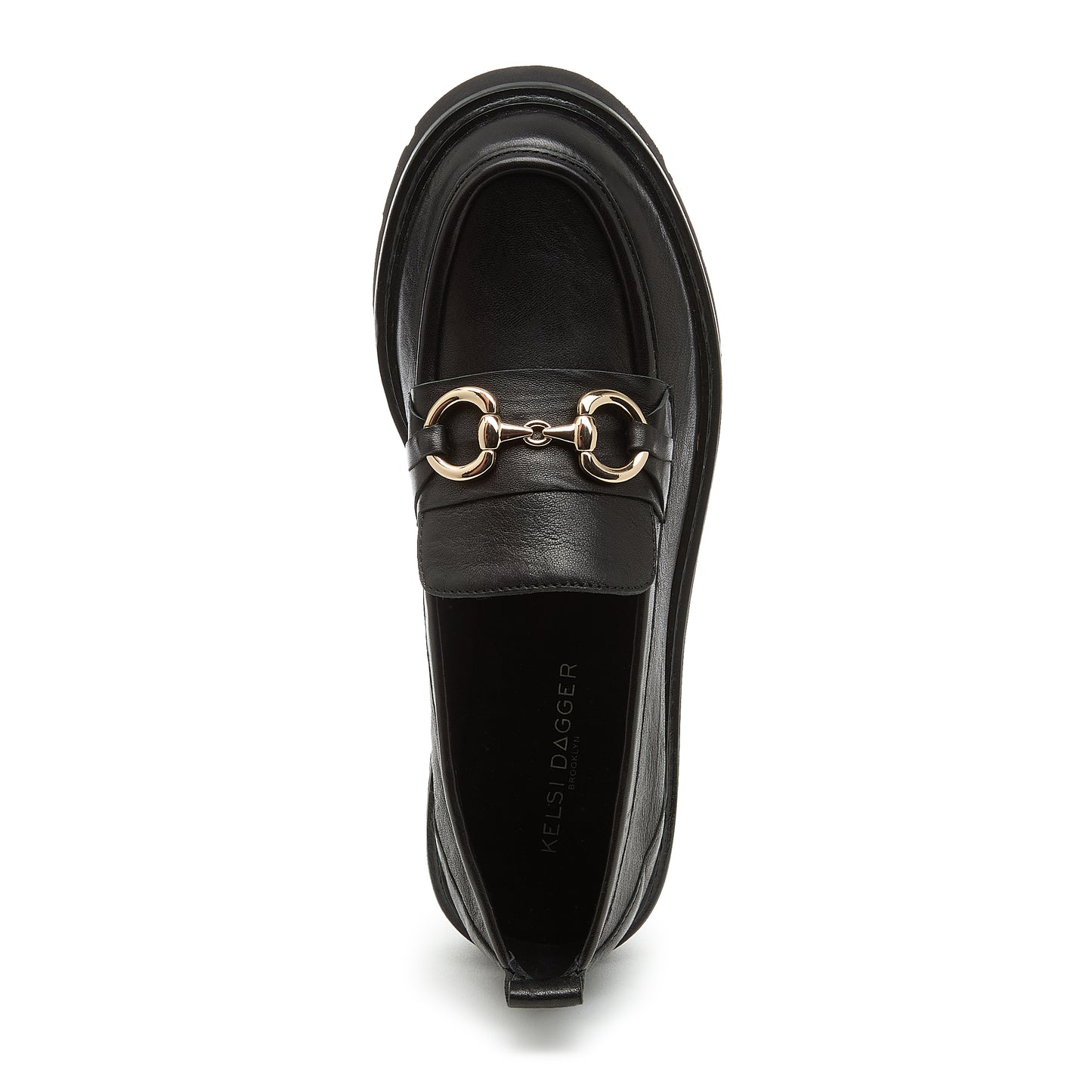 Kelsi Dagger Women's Jemmie Black Leather Lug Sole Loafer