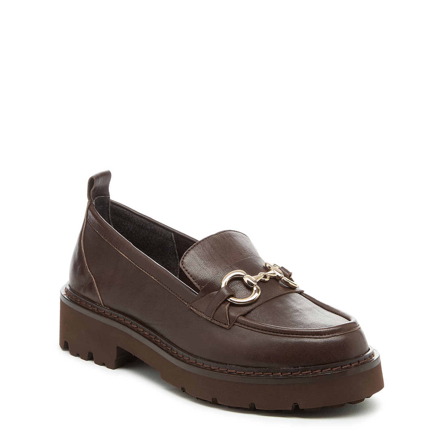 Kelsi Dagger Women's Jemmie Cacao Leather Lug Sole Loafer