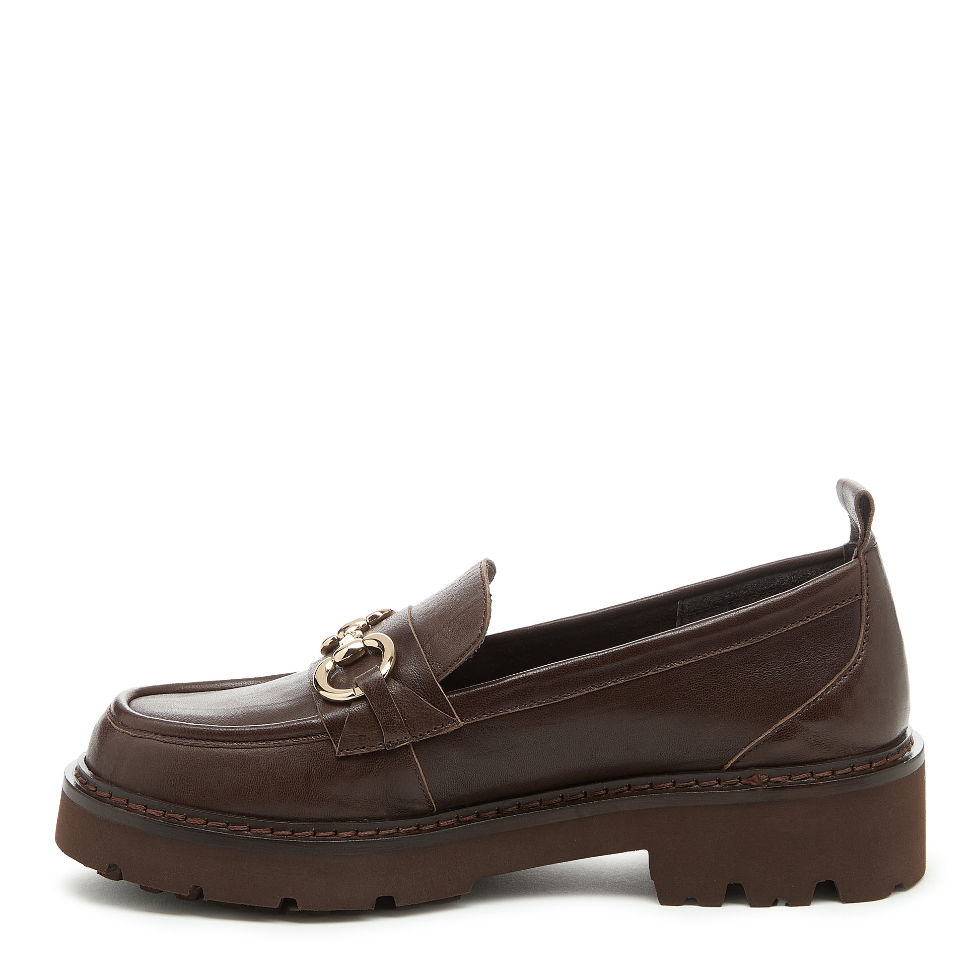 Kelsi Dagger Women's Jemmie Cacao Leather Lug Sole Loafer