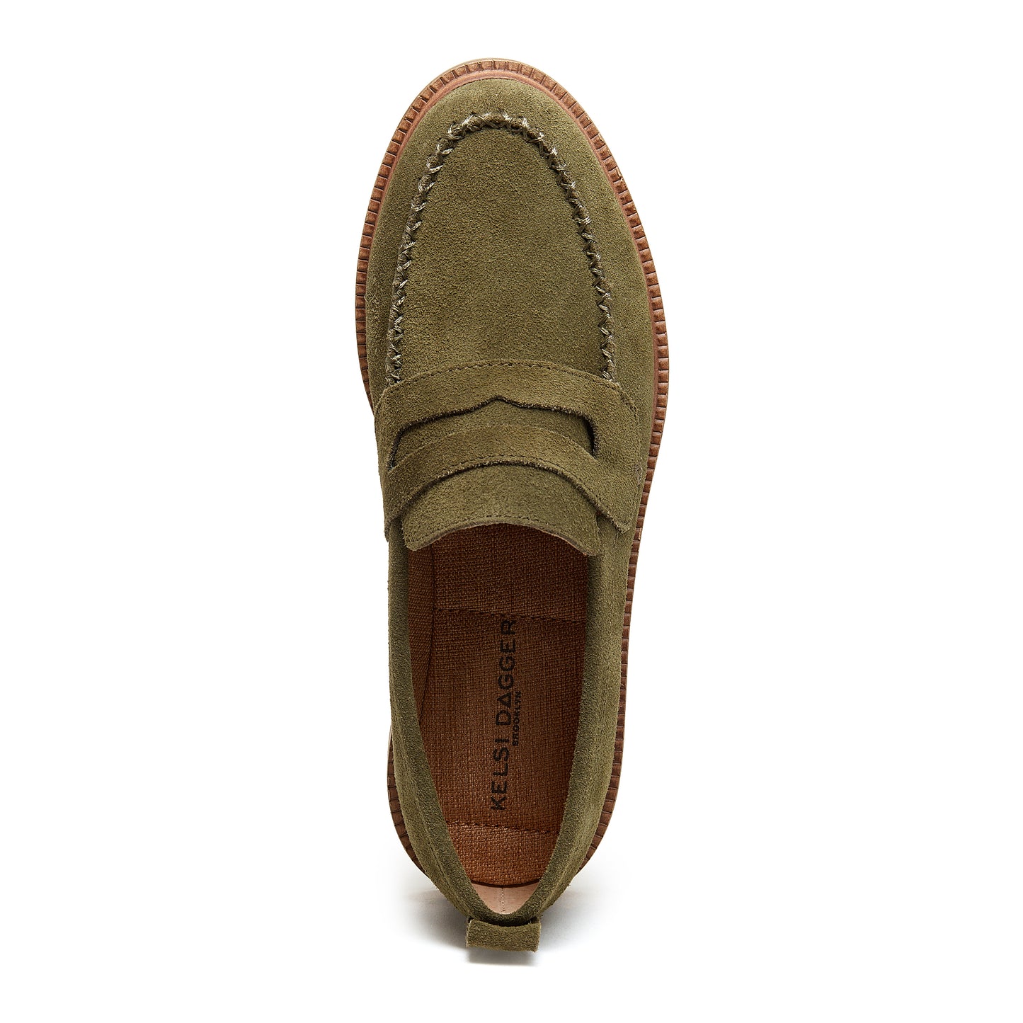 Lens Olive Suede Loafers