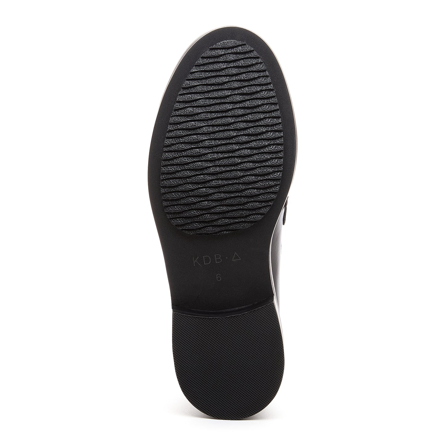 Lens Black Crinkle Leather Loafers