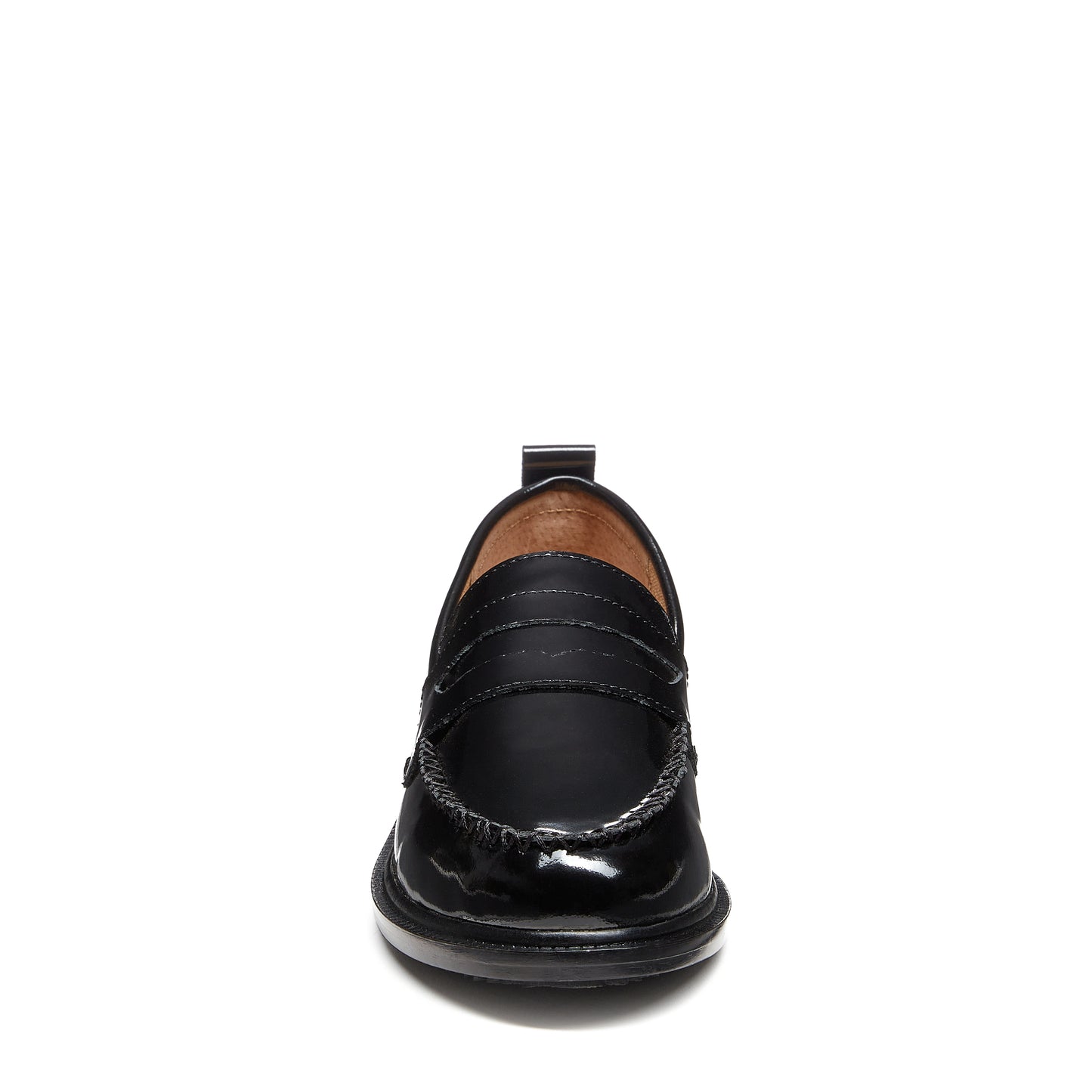 Lens All Black Leather Loafers