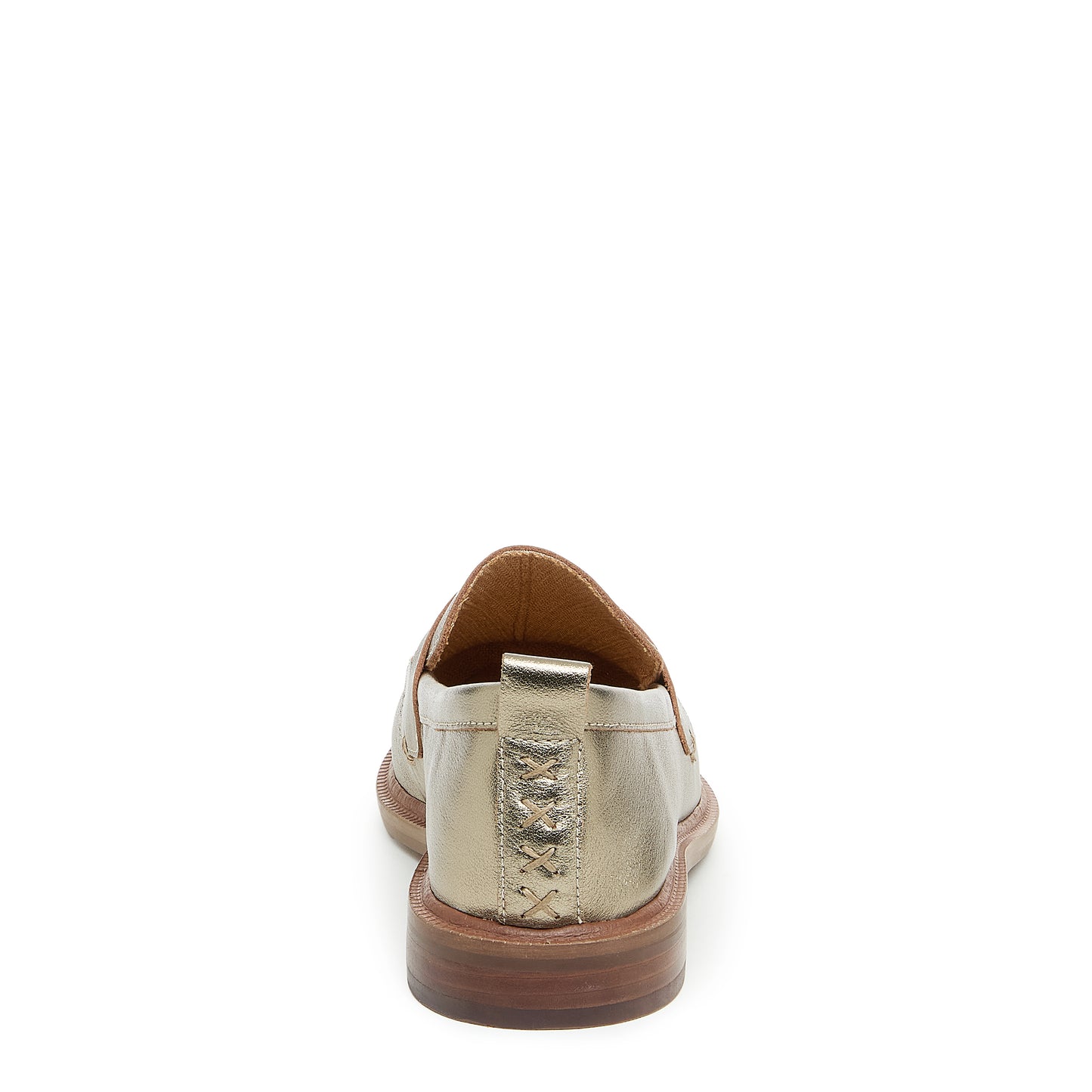 Lens Warm Steel Metallic Leather Loafers – Women’s Slip-On Flat