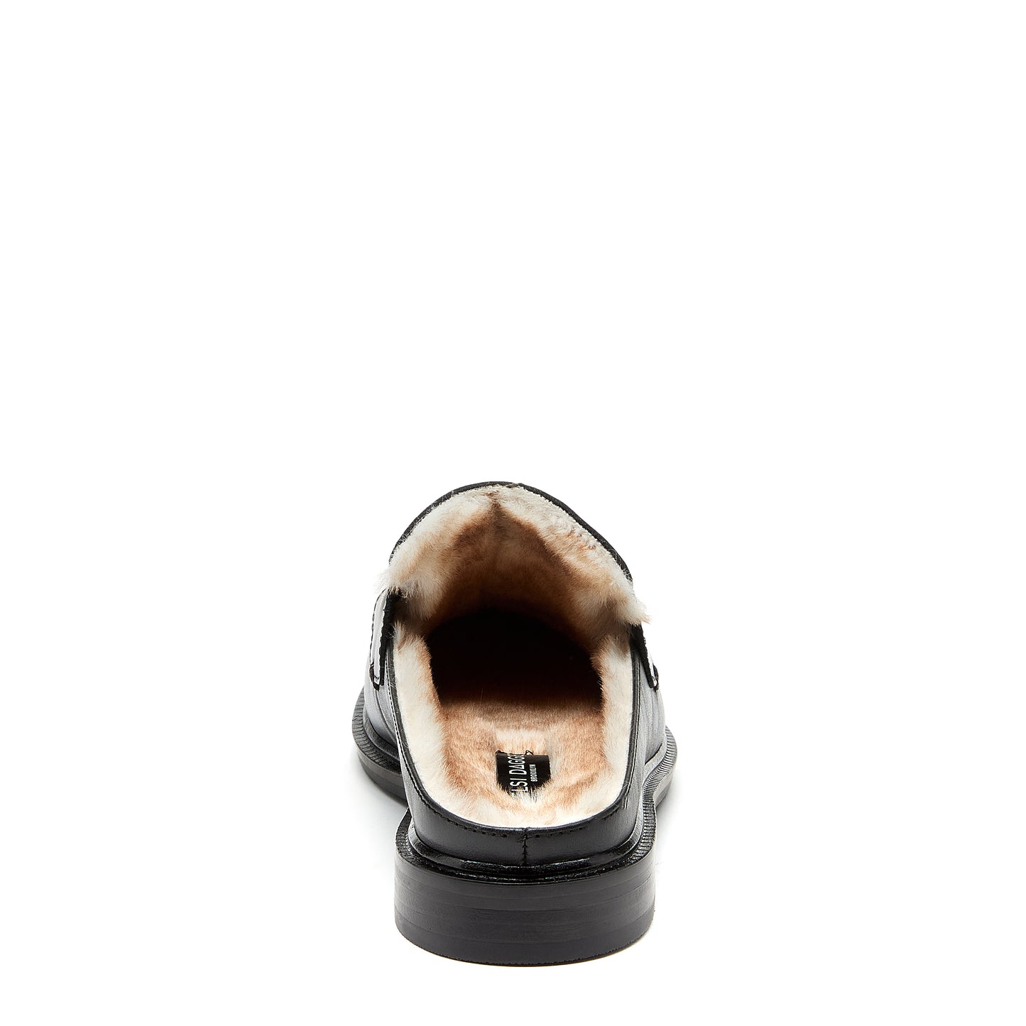 Kelsi Dagger Brooklyn Women's Lock Black Shearling Mules