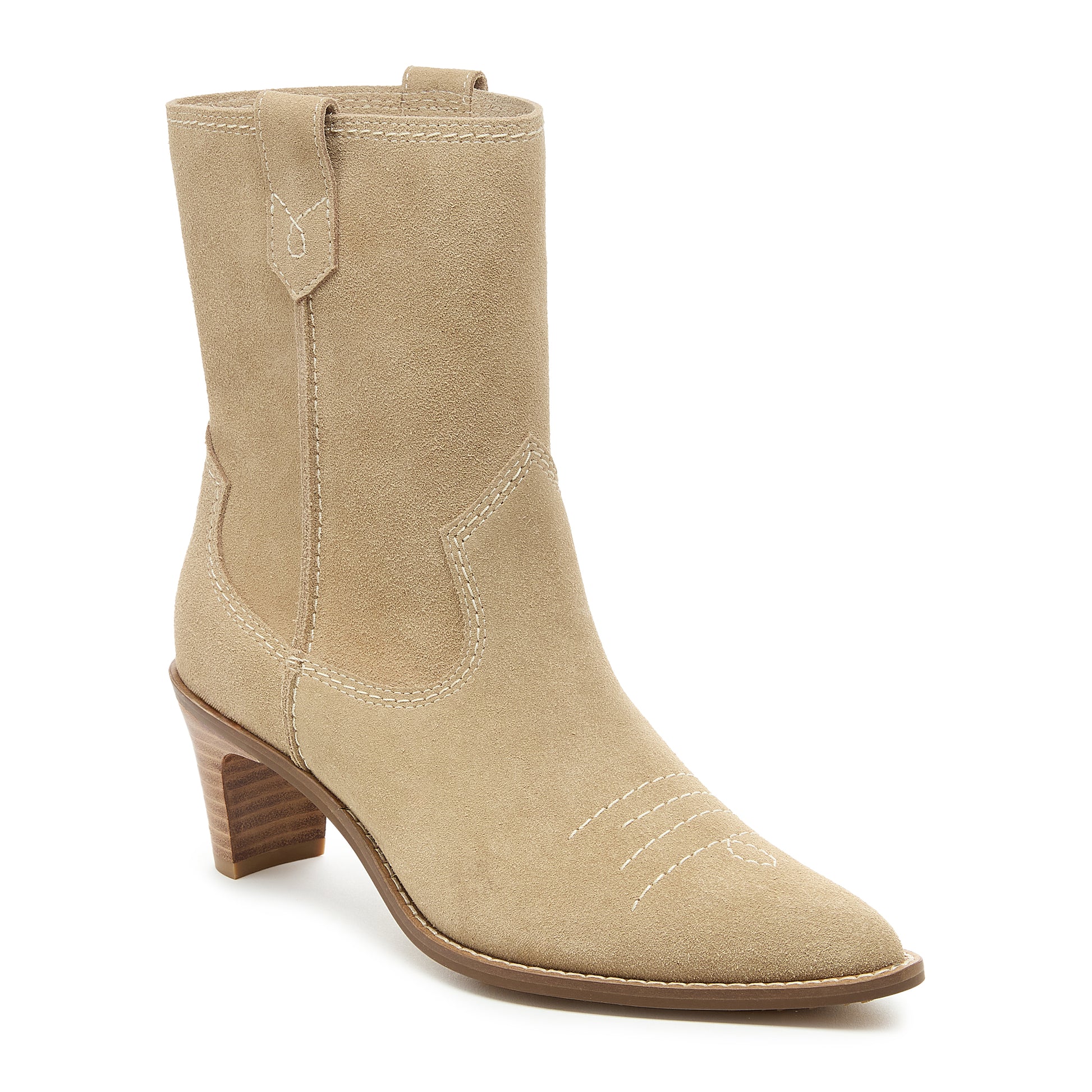 Kelsi Dagger Women's Matty Oatmeal Cow Suede Ankle Boots