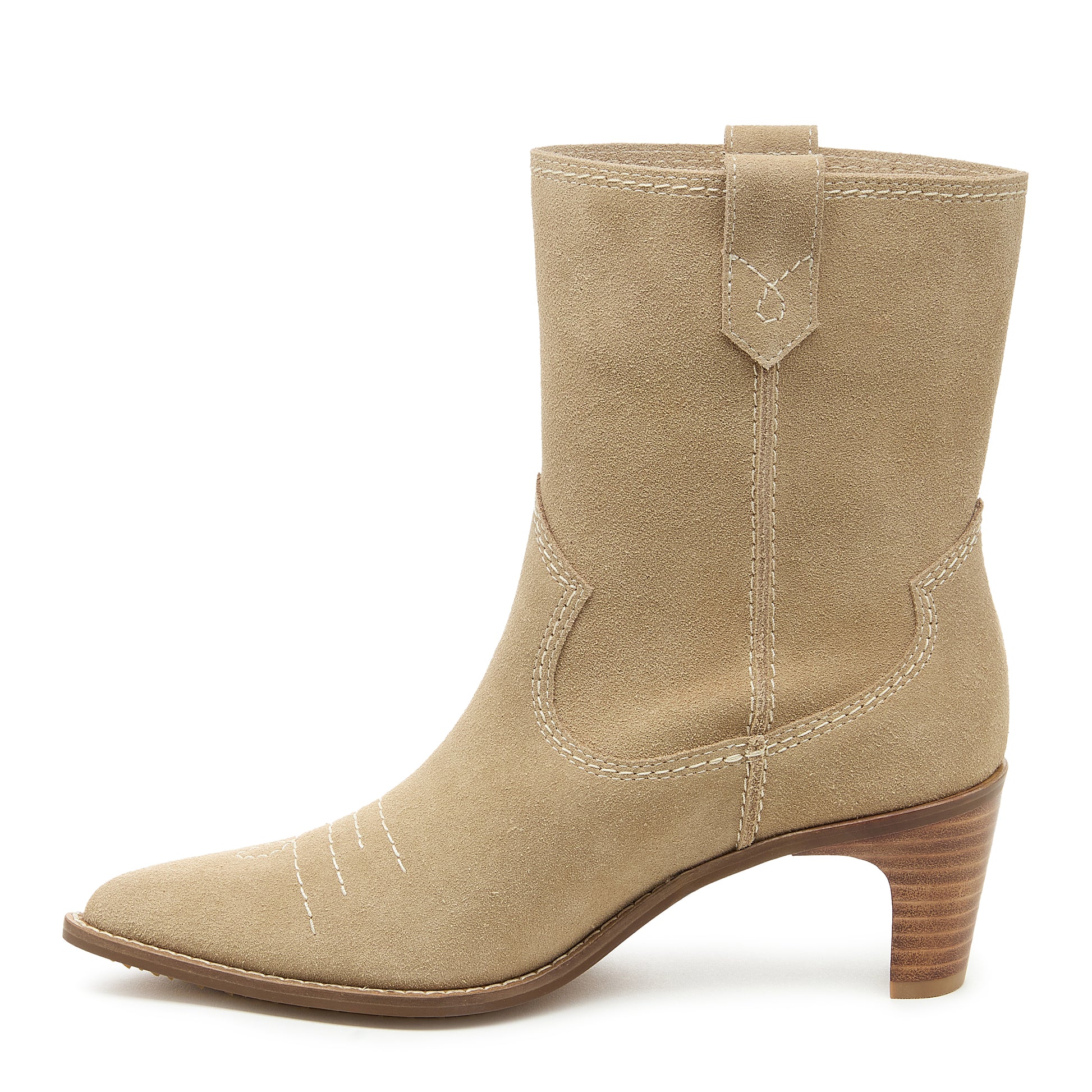 Kelsi Dagger Women's Matty Oatmeal Cow Suede Ankle Boots