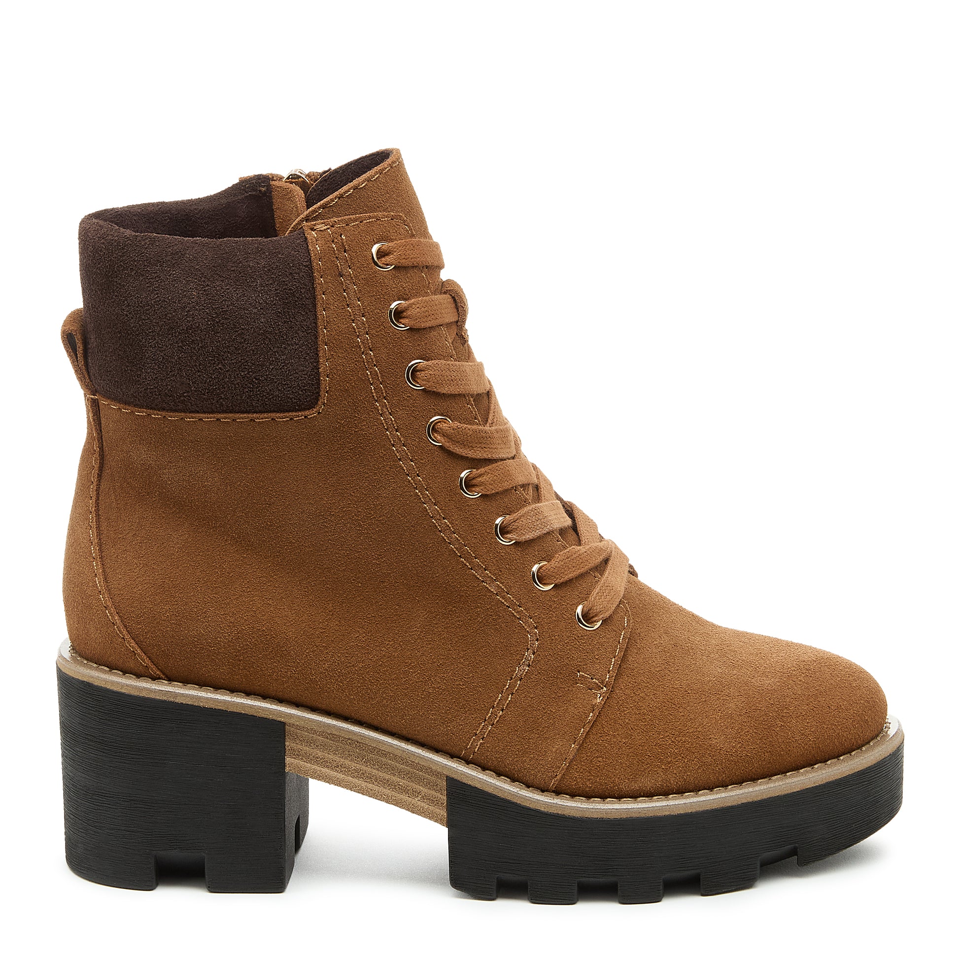 Otto Honey Lug Ankle Boot – Women’s Suede Lace-Up Boot