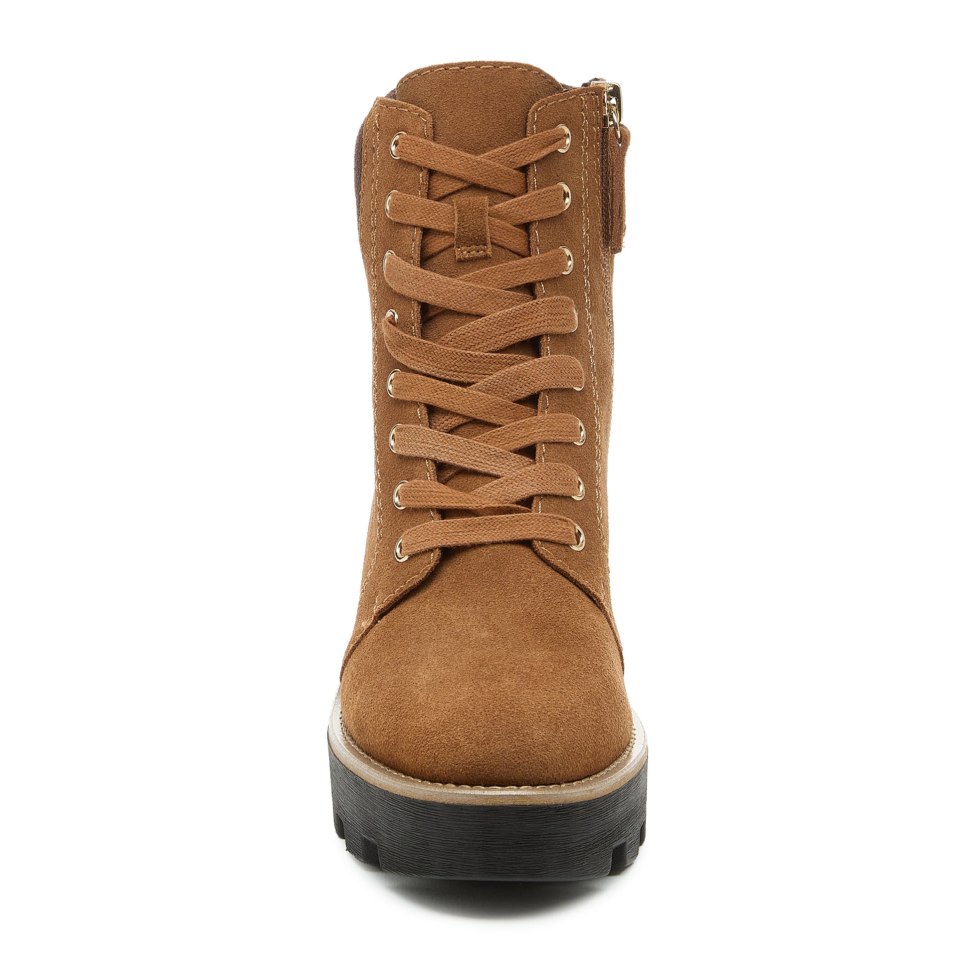 Otto Honey Lug Ankle Boot – Women’s Suede Lace-Up Boot