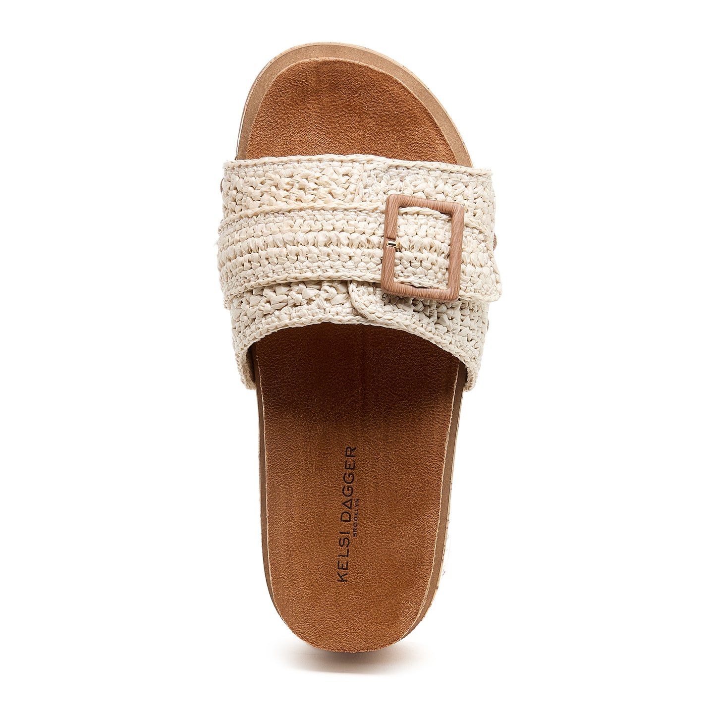 Paulie Shell Raffia Slide Sandal