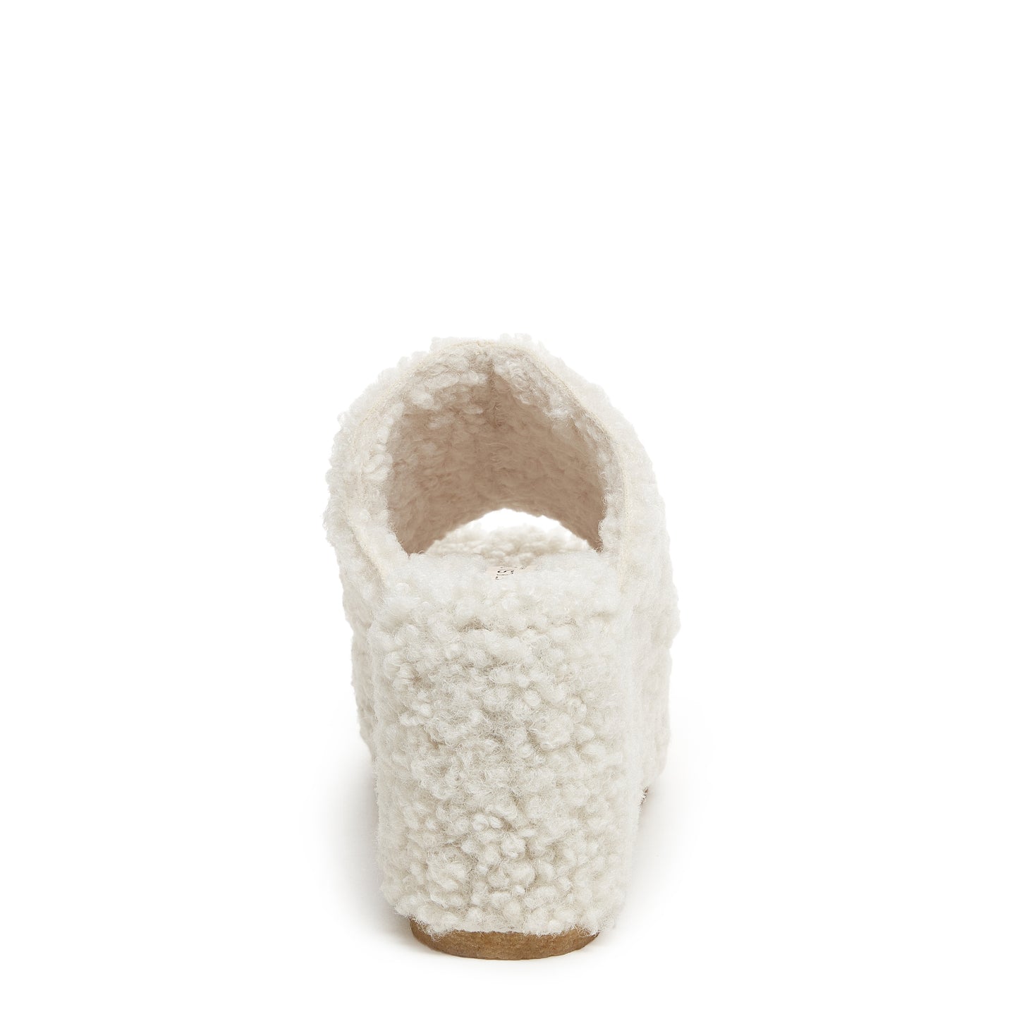 Rowan Natural Faux Shearling Platform Sandals