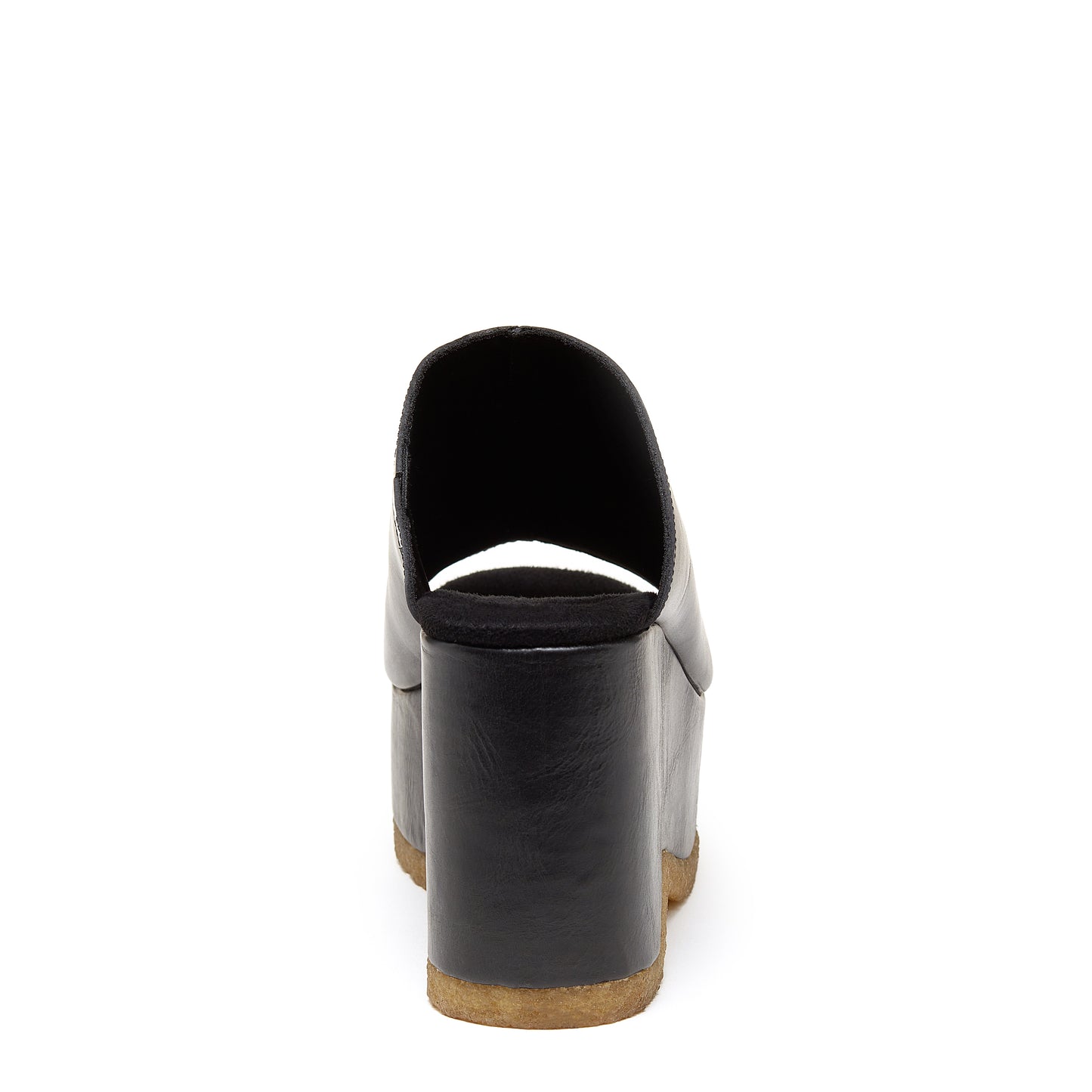 Rowan Black Leather Platform Sandals
