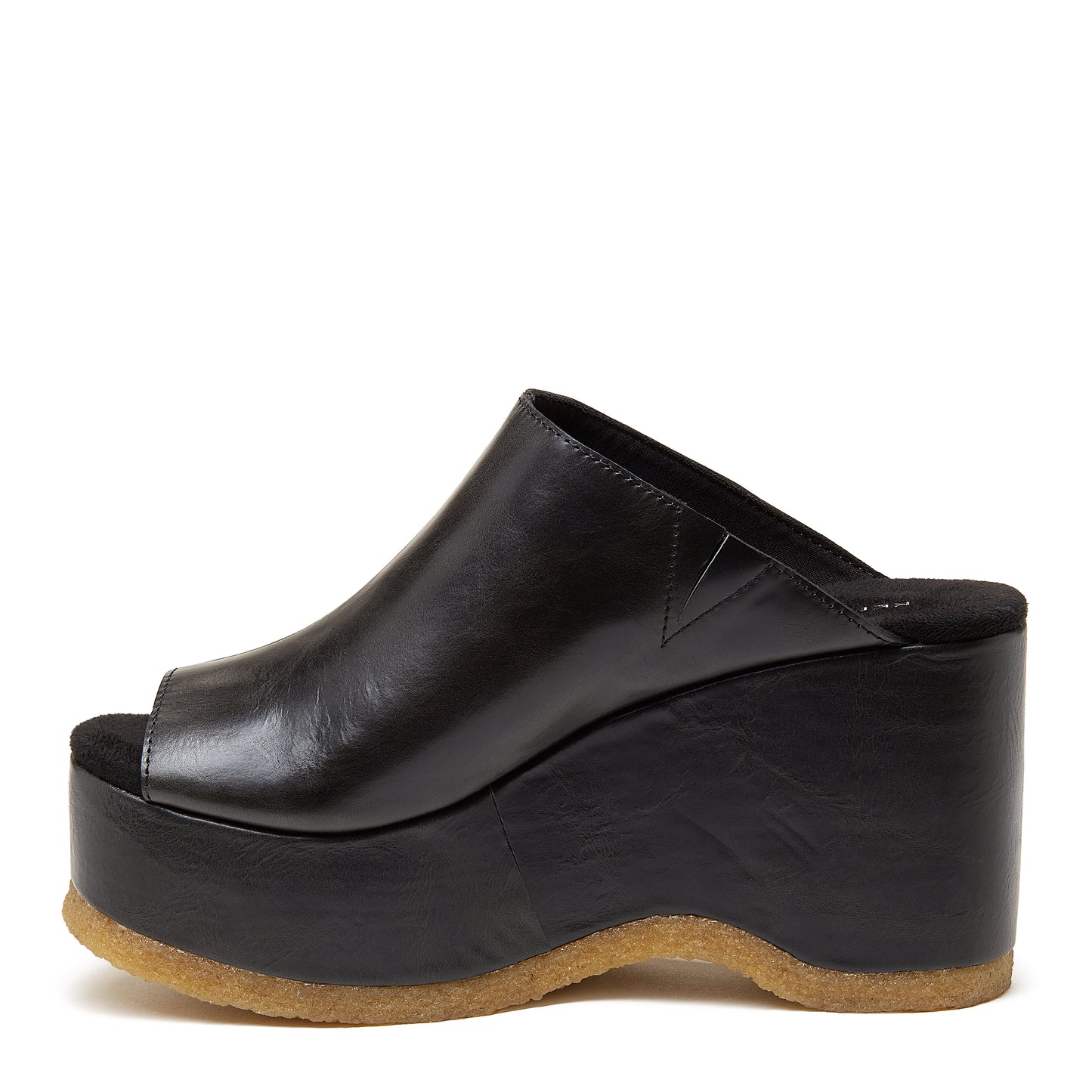 Rowan Black Leather Platform Sandals