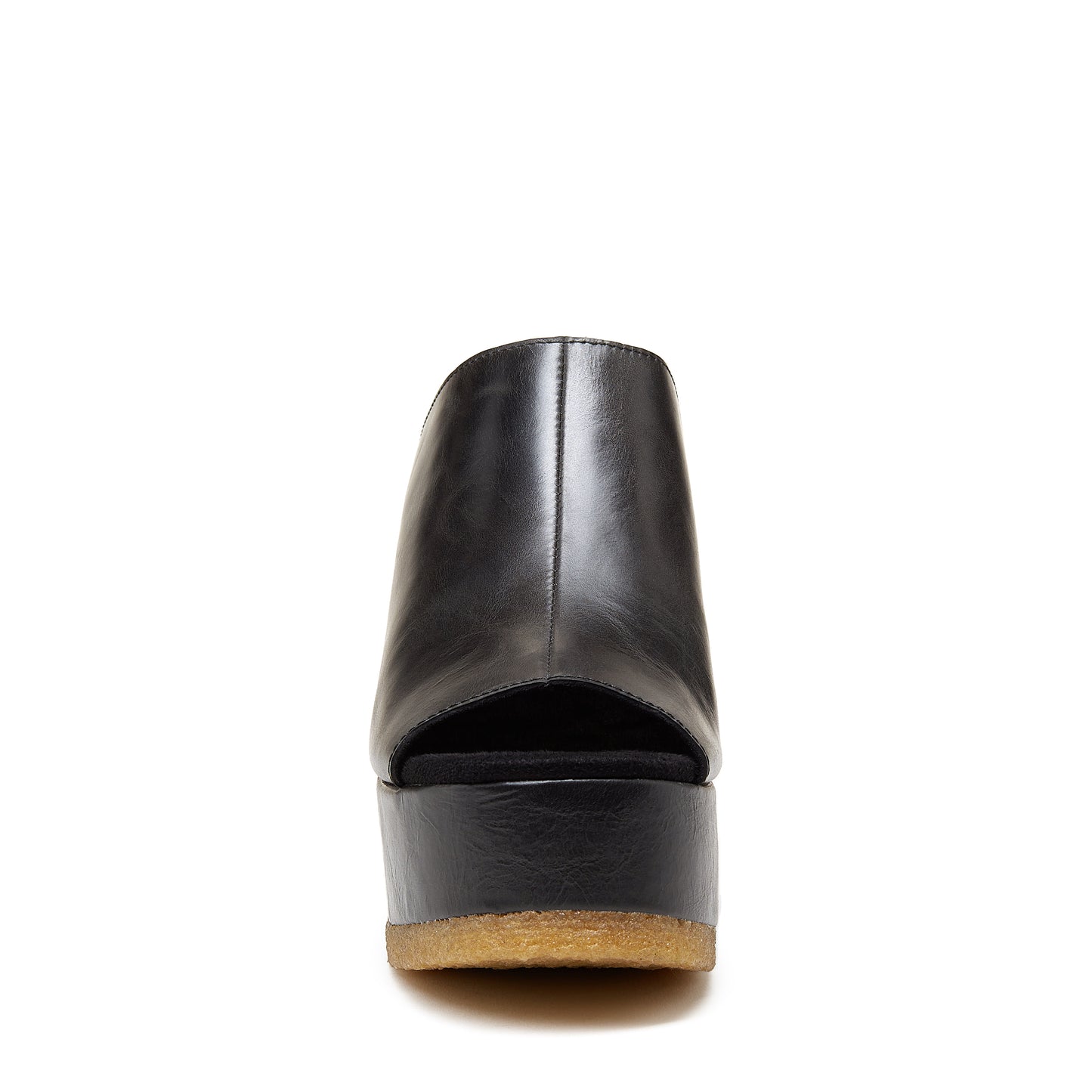 Rowan Black Leather Platform Sandals