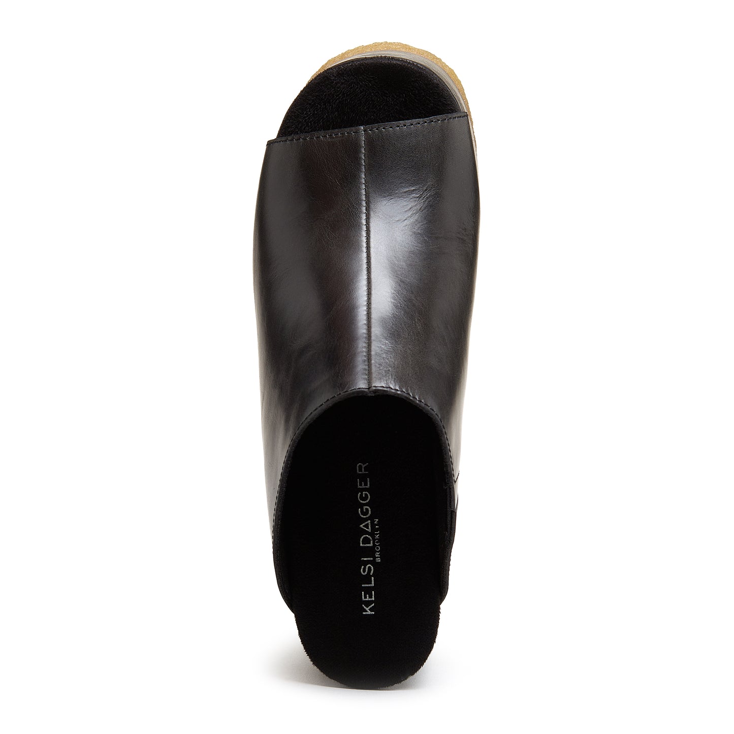 Rowan Black Leather Platform Sandals