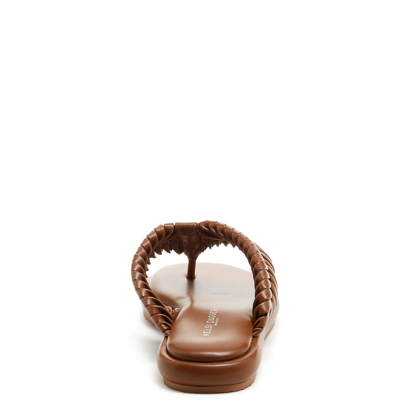Kelsi Dagger Tidal Cognac Sandals - Woven Vegan Luxury