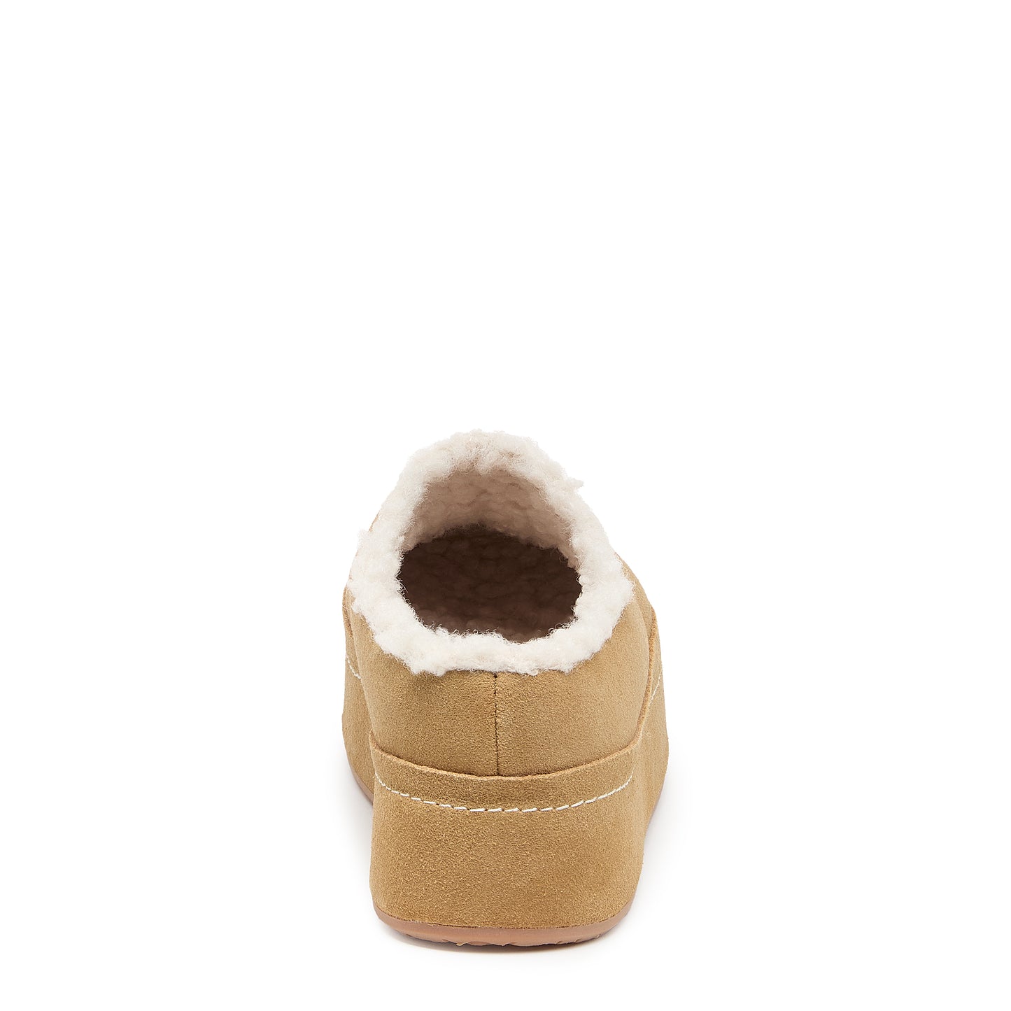 Kelsi Dagger Women's Torrence Bison Platform Clog – Cow Suede Shearling-Lined Mule