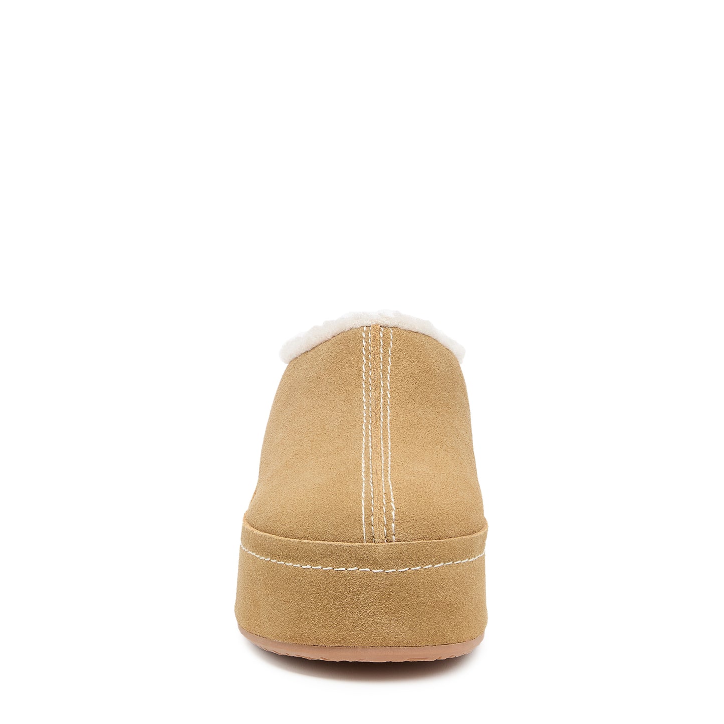 Kelsi Dagger Women's Torrence Bison Platform Clog – Cow Suede Shearling-Lined Mule