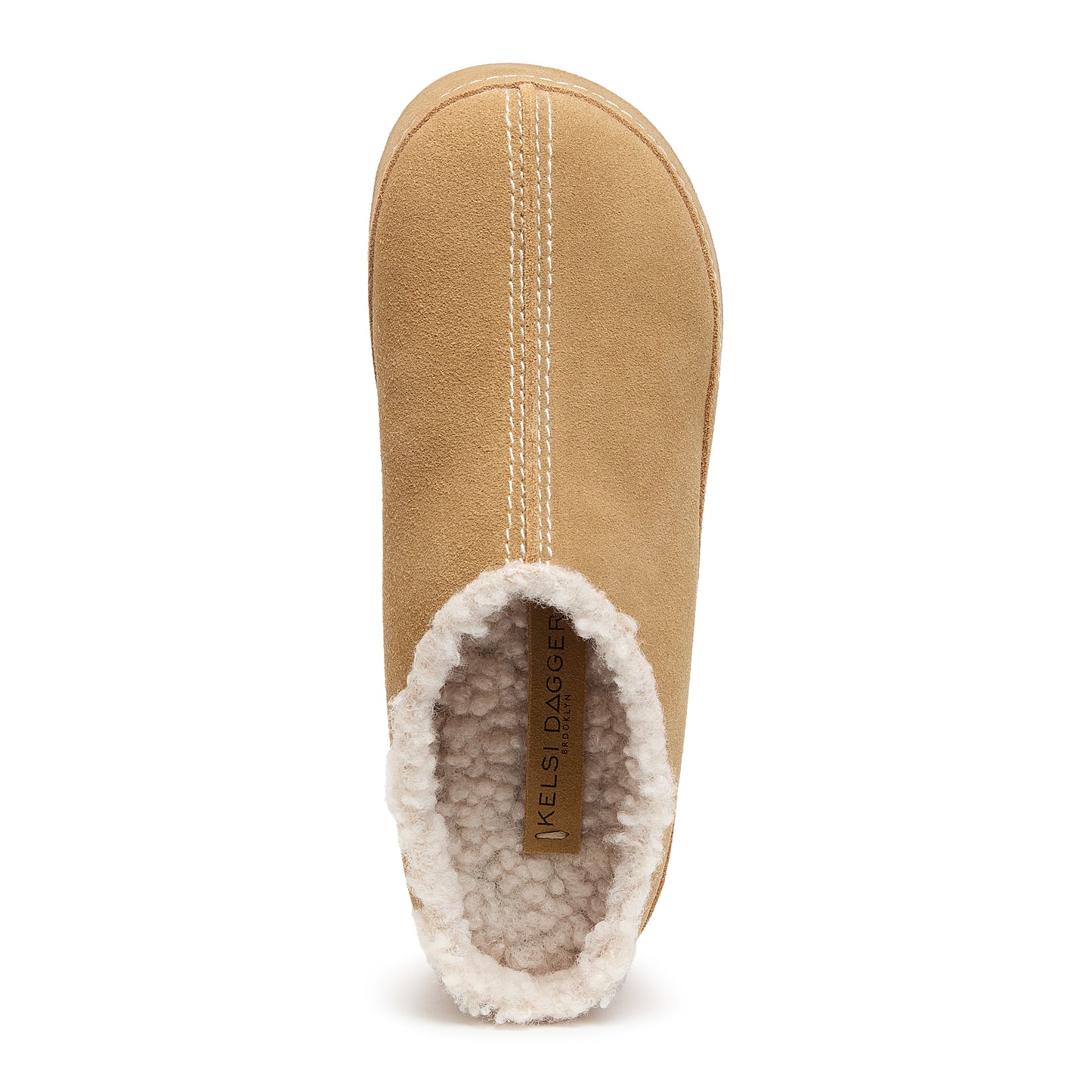 Kelsi Dagger Women's Torrence Bison Platform Clog – Cow Suede Shearling-Lined Mule