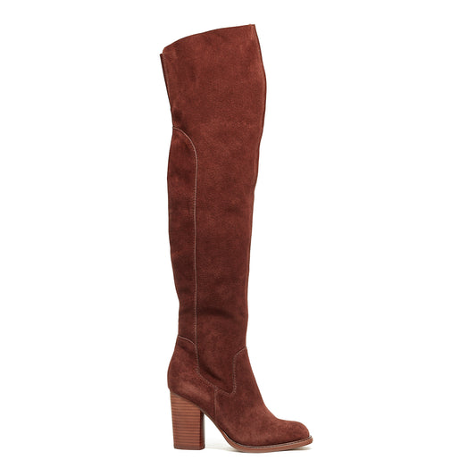 Logan Coffee Over The Knee Boots