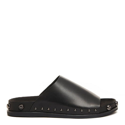 Squish Black Stud Slide Sandals