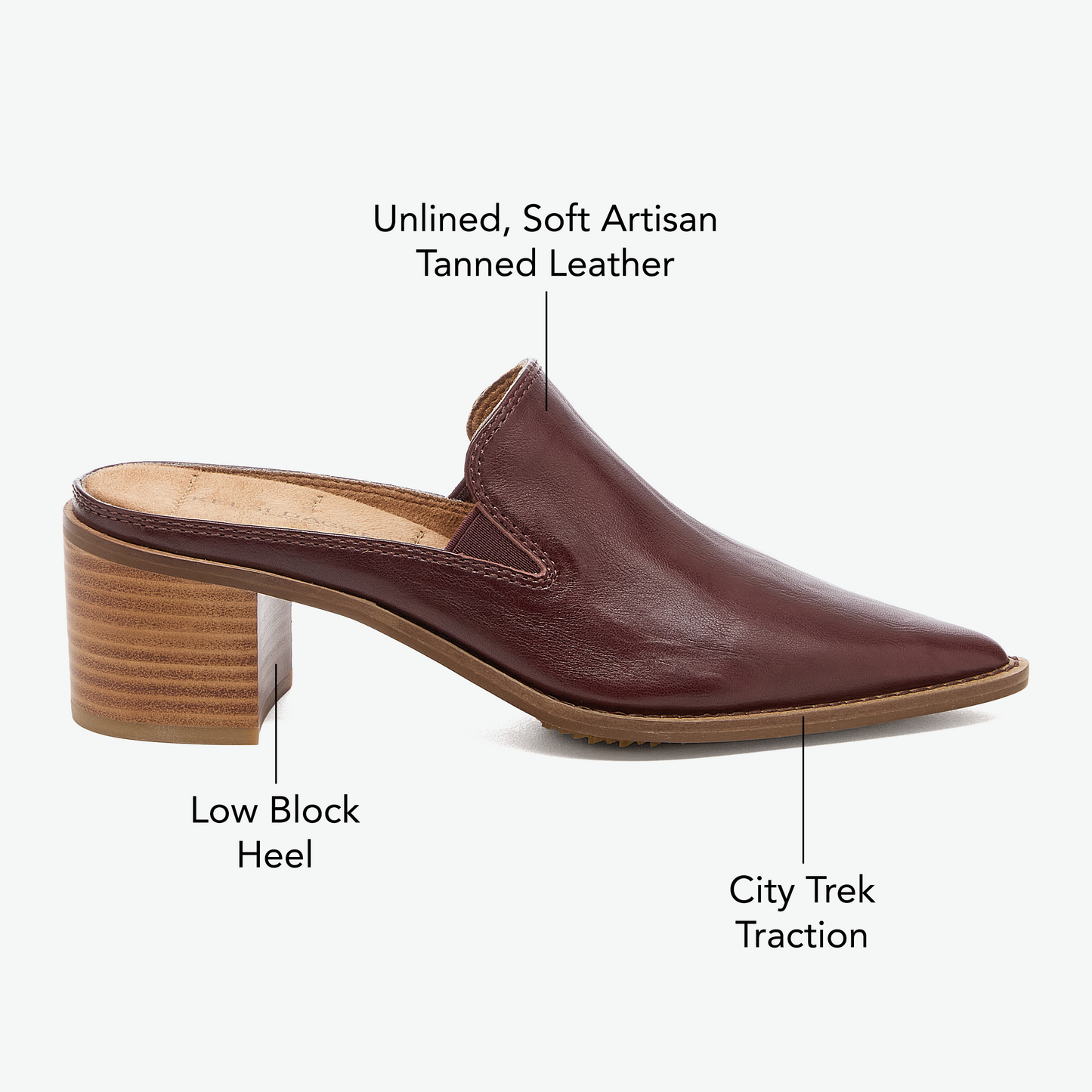Mason Warm Brown Pointed Toe Mules