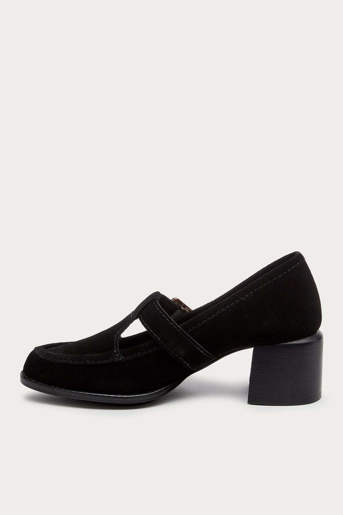 Caleb Black T-Strap Mary Jane Heel