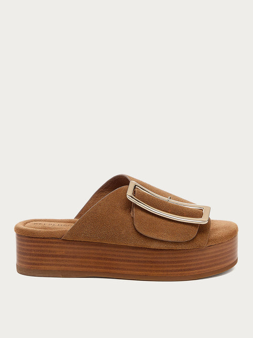 Kelsi Dagger Brooklyn Dover honey platform sandal, front angle